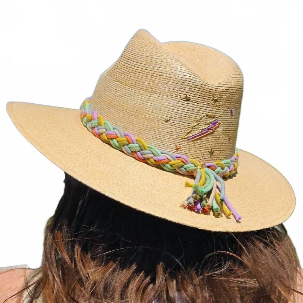 NEW BALDIZ women's lightening bolt hat in natural
